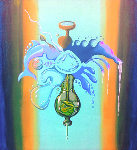 Pintura "Agua", Serie "Los cinco elementos" by Claudio Moda