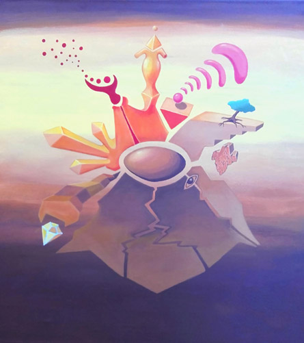 Pintura "Tierra", Serie "Los cinco elementos" by Claudio Moda