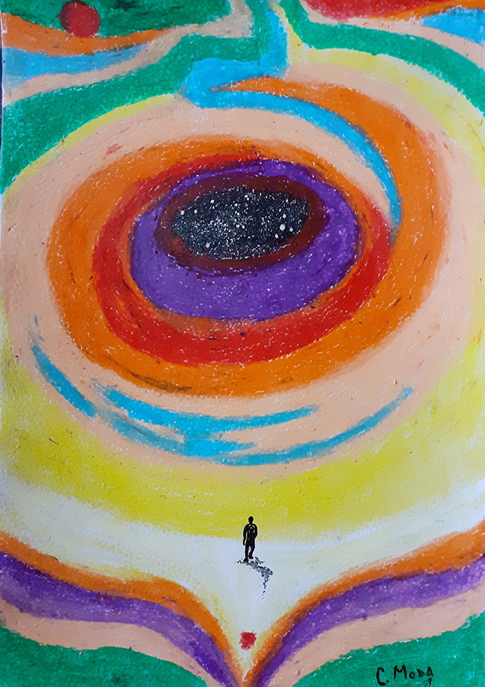 El tunel del tiempo, pintura de la serie Pasteles del autor Claudio Moda